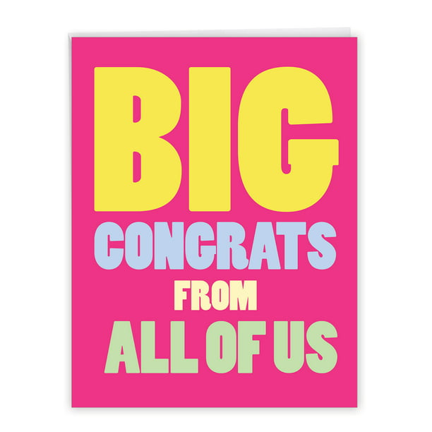 Congratulations Greeting Card 'Big Hooray' with Envelope 8.5 x 11 Inch Stationery Printed Card J9690 An Extra Large Congrats and Shout Out 
